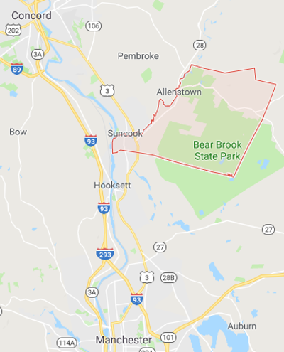 Allenstown location map400