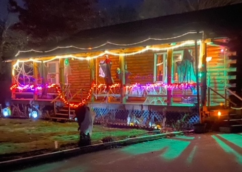 Halloween decorations on Pine Acres Rd.